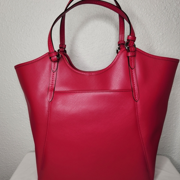 Coach Pink Leather Tote Bag F26103 - Picture 5 of 16